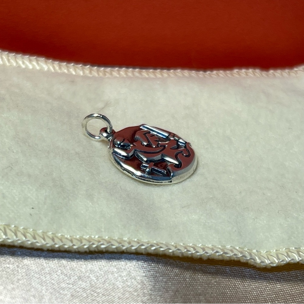 Retired James Avery 925 Sterling Silver St. Christopher Medallion Pendant Charm - Picture 8 of 10